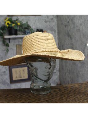 Hat Attack Raffia Floppy Sun Hat UPF 50 Wide Brim SHAC207 Natural Brown